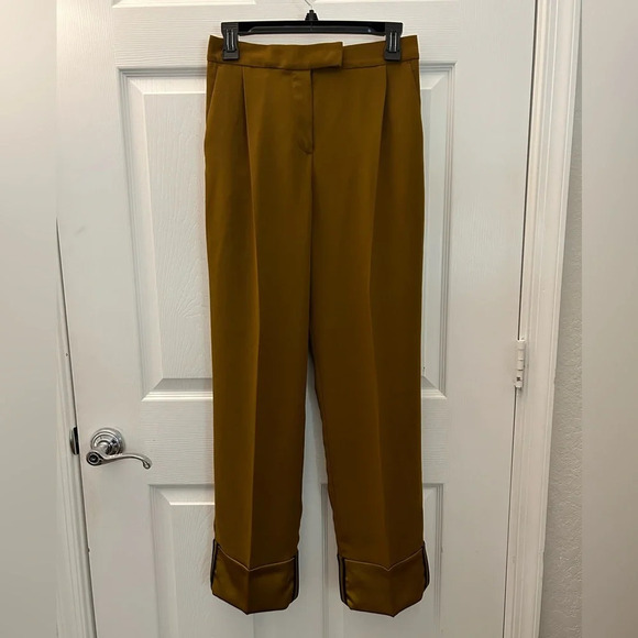 ! Smarteez Italy Contrast Trim Flared Trousers sz 2 - Picture 1 of 7